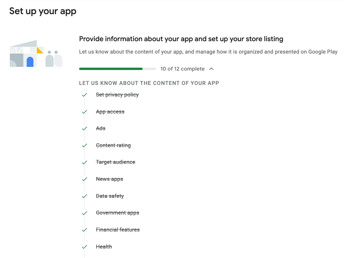 Providing app info completeness