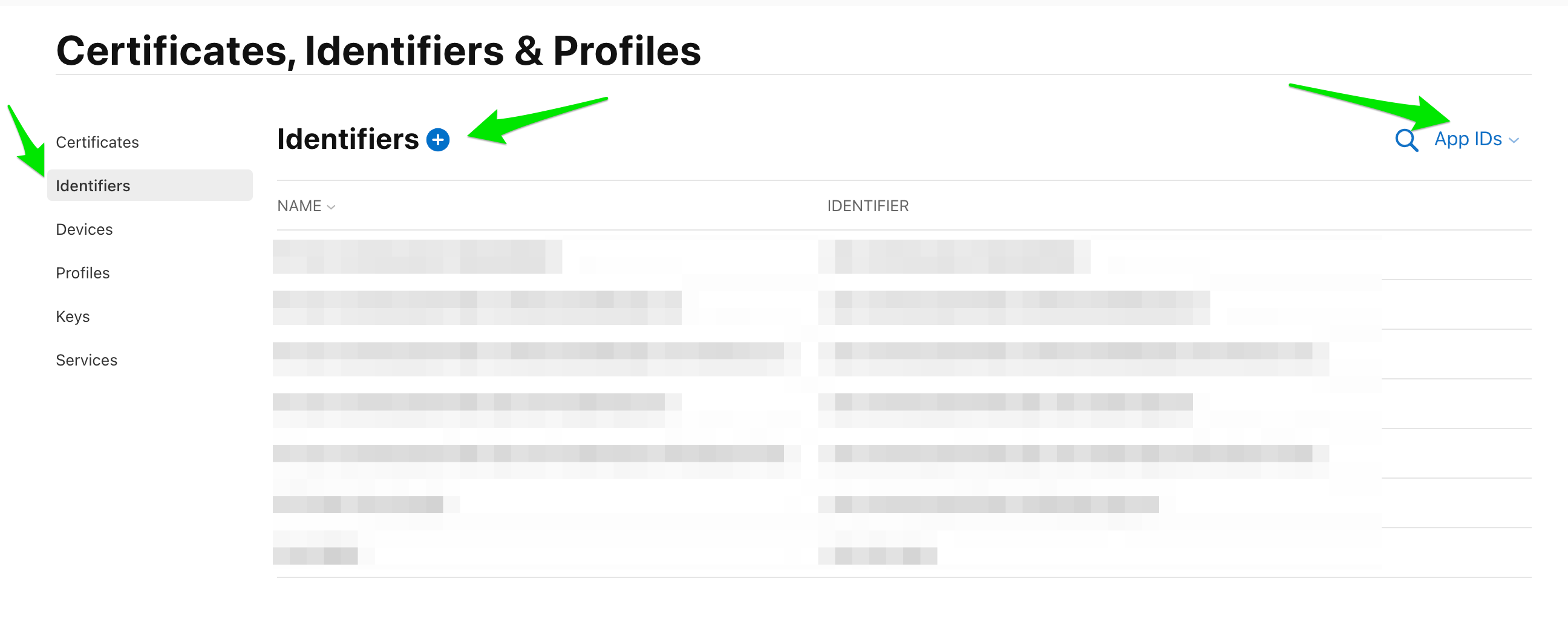 iPhone Developer Connection Portal, Certificates, IDs & Profiles